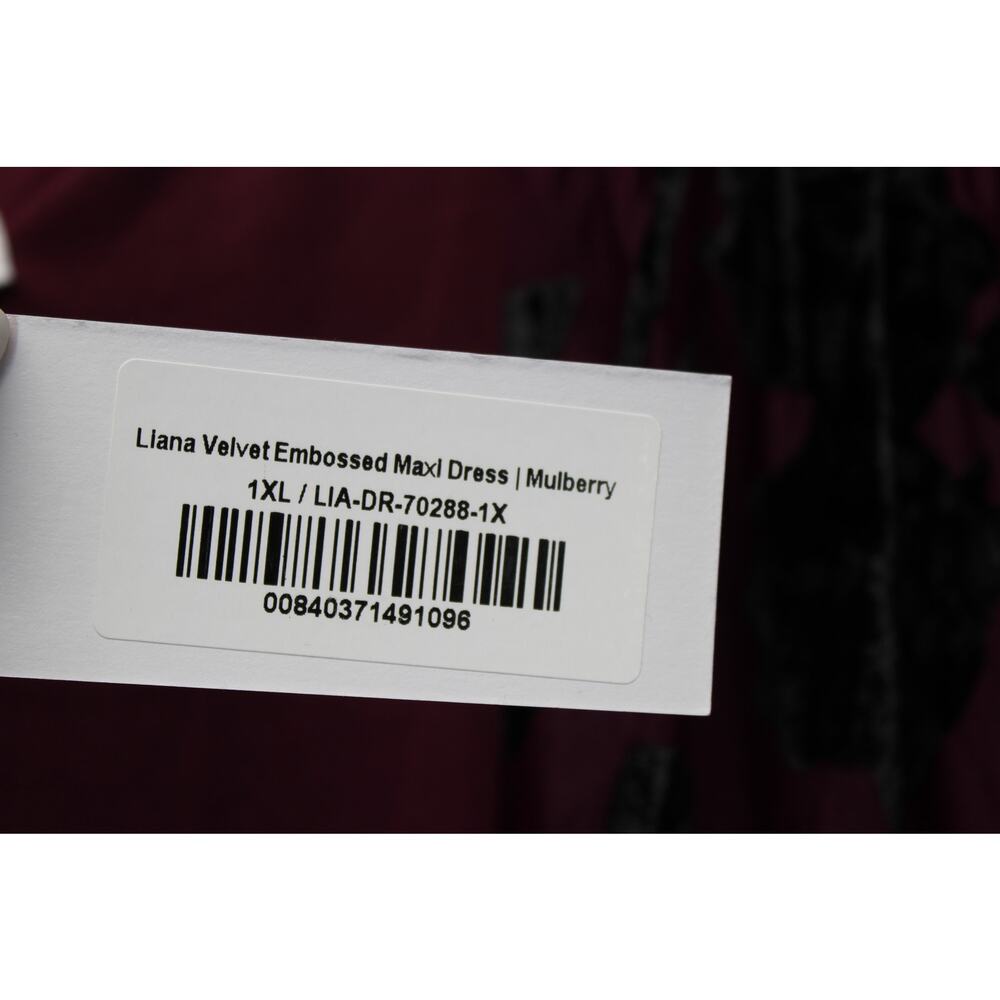 Baltic Born Liana Velvet Embossed Maxi Dress 1X NEW - Picture 6 of 7